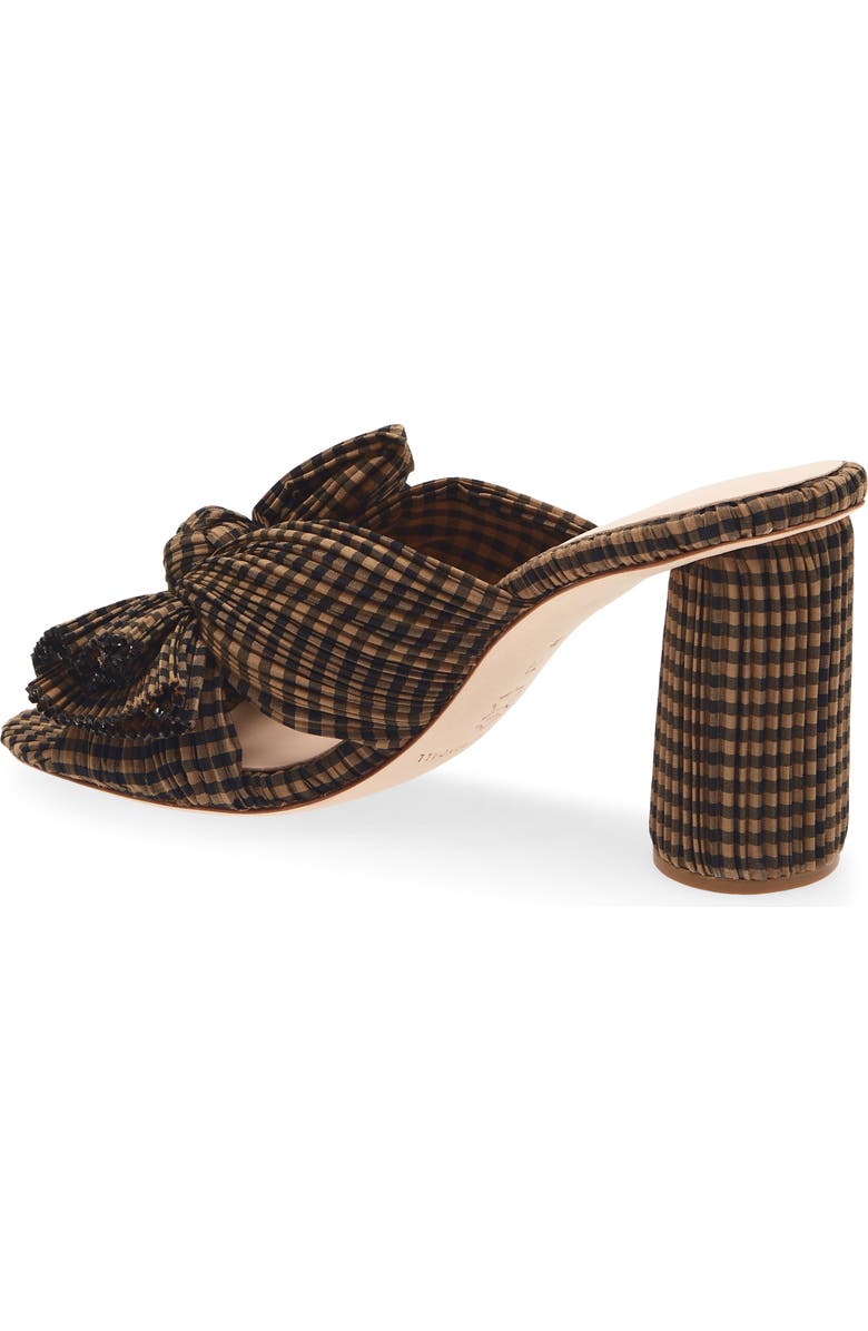 Loeffler Randall Penny Knotted Sandal, Alternate, color, Brown/ Black Check