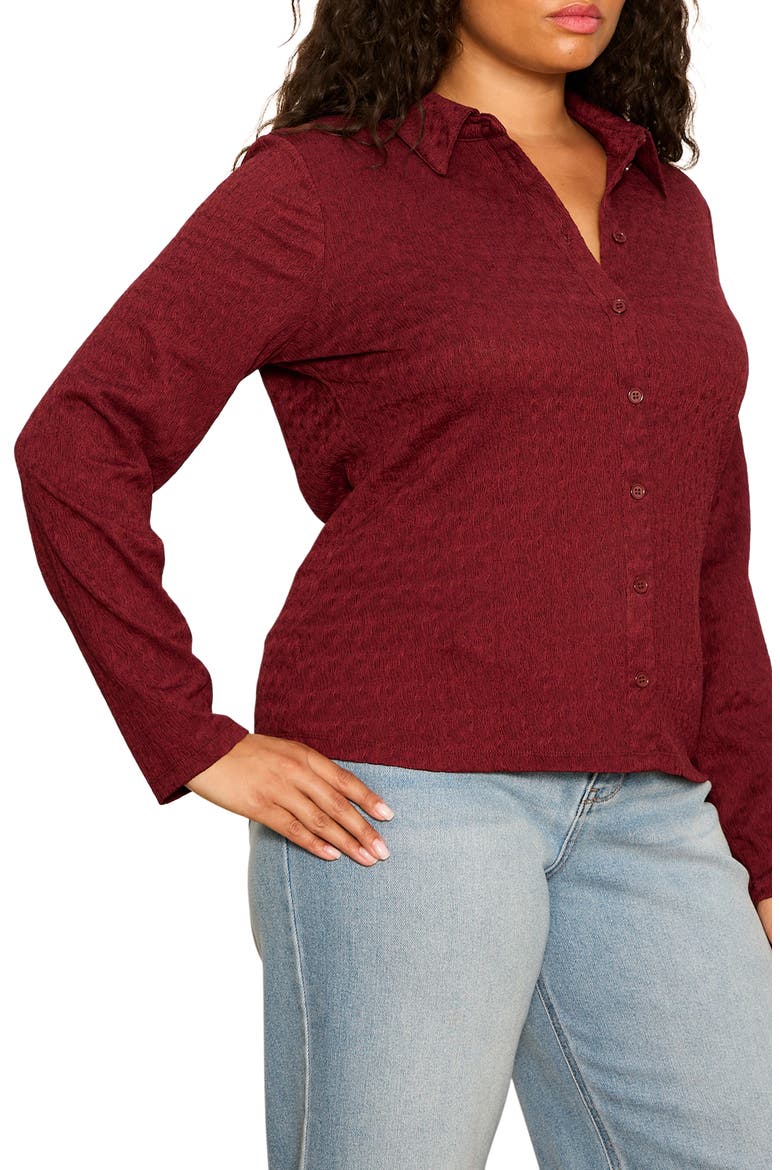 Dreamer Textured Shirt, Alternate, color, BORDEAUX RED