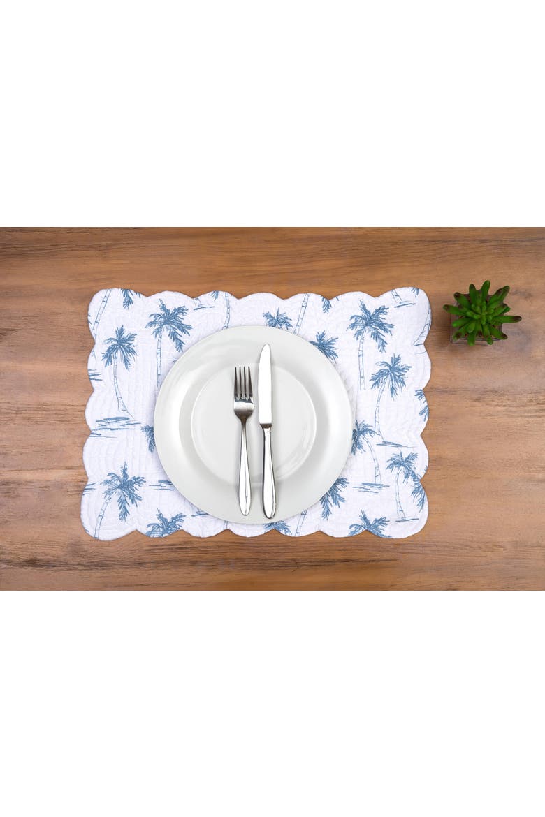 Blue Paradise Placemat Collection Sets of 6, Alternate, color, Blue