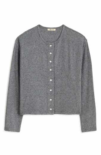 Madewell Relaxed Rib Button Front Cardigan