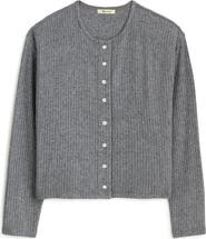 Madewell Relaxed Rib Button Front Cardigan