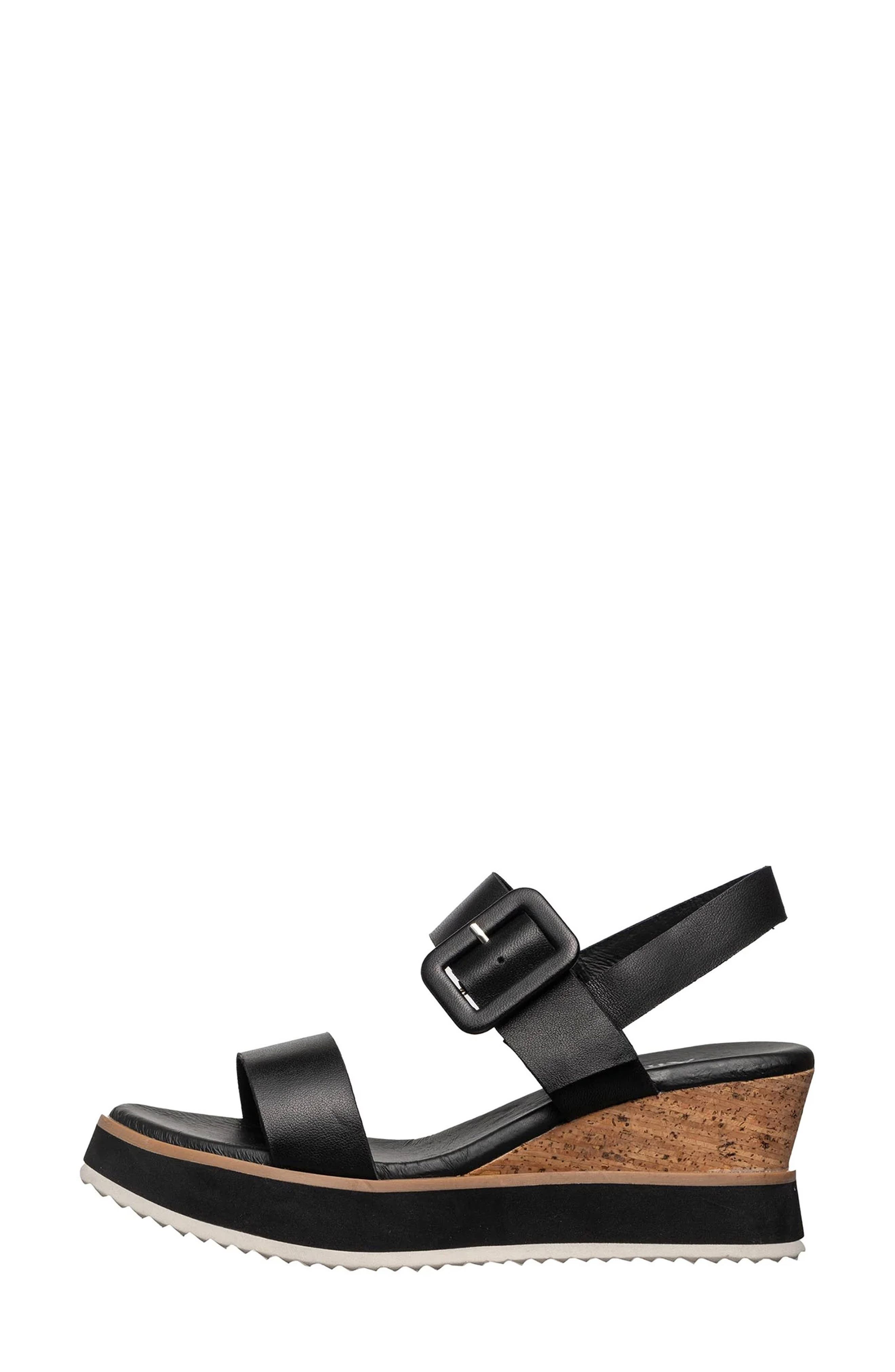 ANTELOPE Dinah Wedge Sandal, Alternate, color, Black