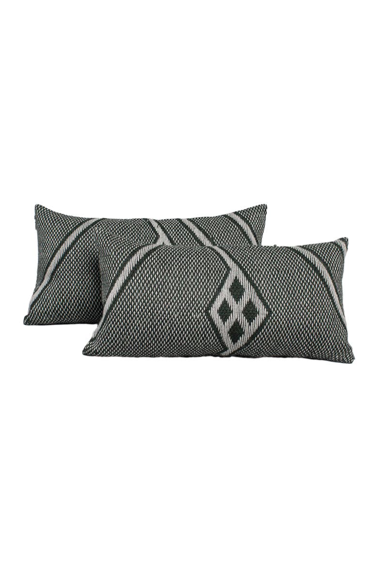 Che Lumbar Pillow in Forest Green, Main, color, Forest/Grey