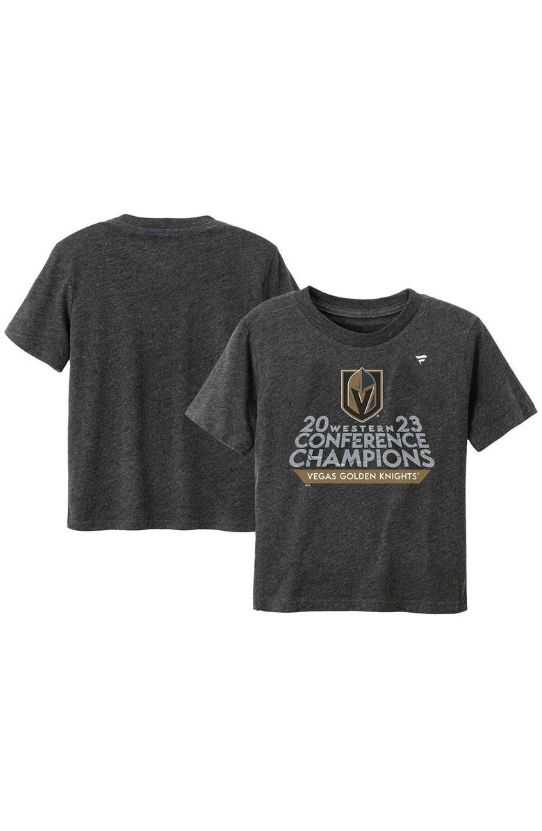 FANATICS Toddler Fanatics Branded  Heather Charcoal Vegas Golden Knights 2023 Western Conference Champions Locker Room T-Shirt, Main, color, 