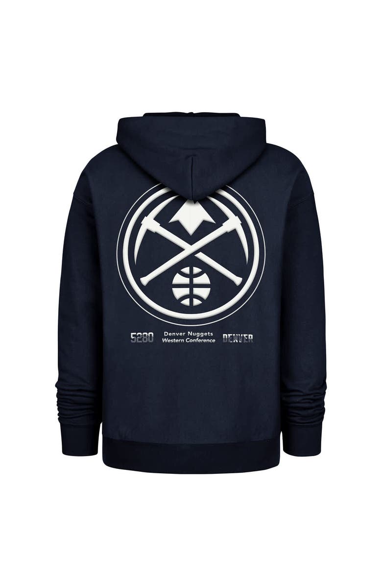 '47 Men's '47  Navy Denver Nuggets 2024/25 City Edition Double Crossover Foundation Pullover Hoodie, Alternate, color, 