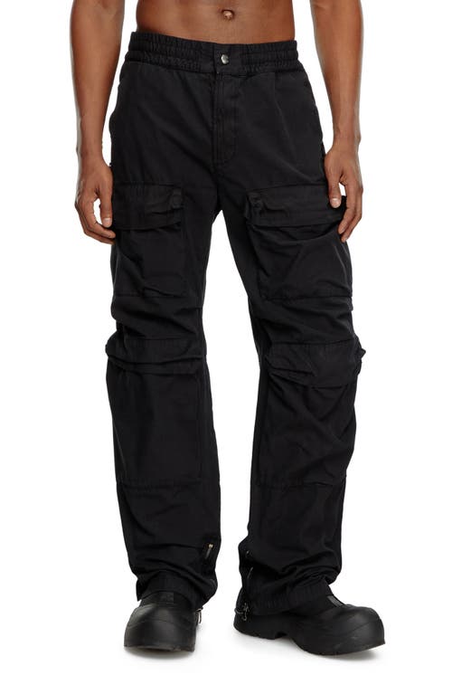 Diesel Black P-danzel Cargo Pants In Black