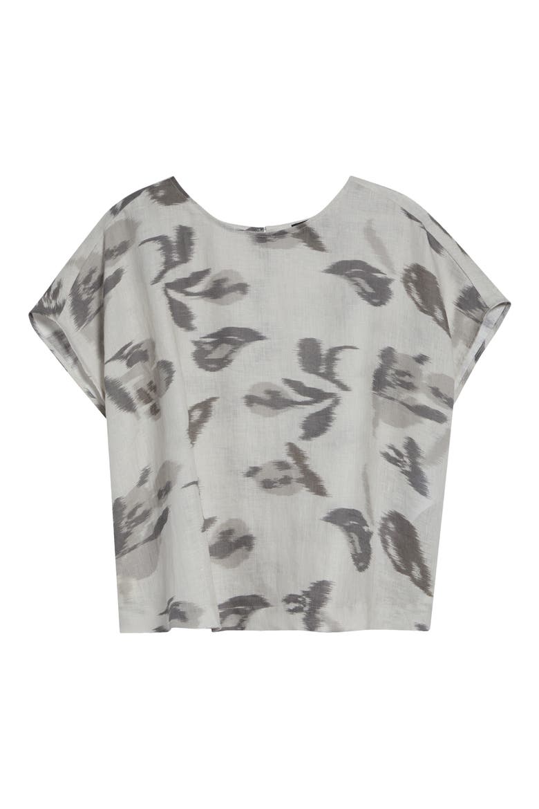 Crisscross Back Linen Top, Main, color, LIGHT GREY