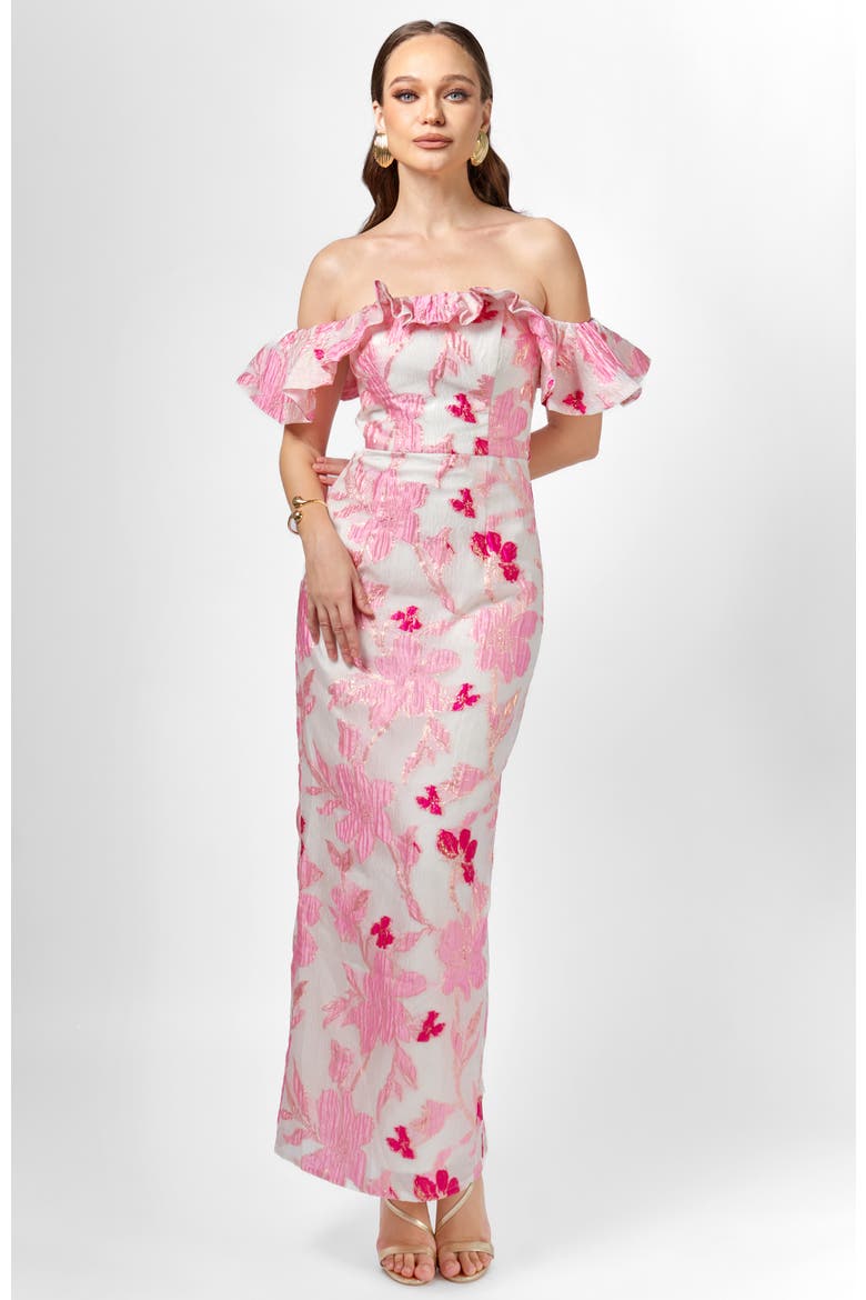 Jacquie Off Shoulder Midaxi, Main, color, PINK