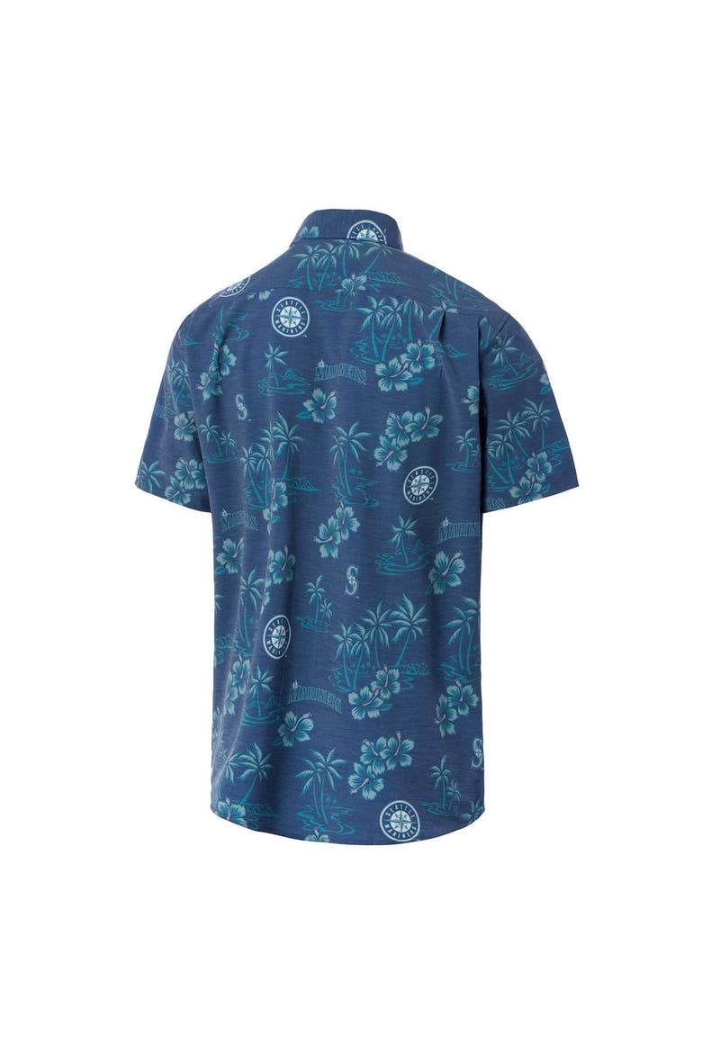 Men's Reyn Spooner Navy Seattle Mariners Big & Tall Kekai Performance Tri-Blend Button-Down Shirt, Alternate, color, Navy