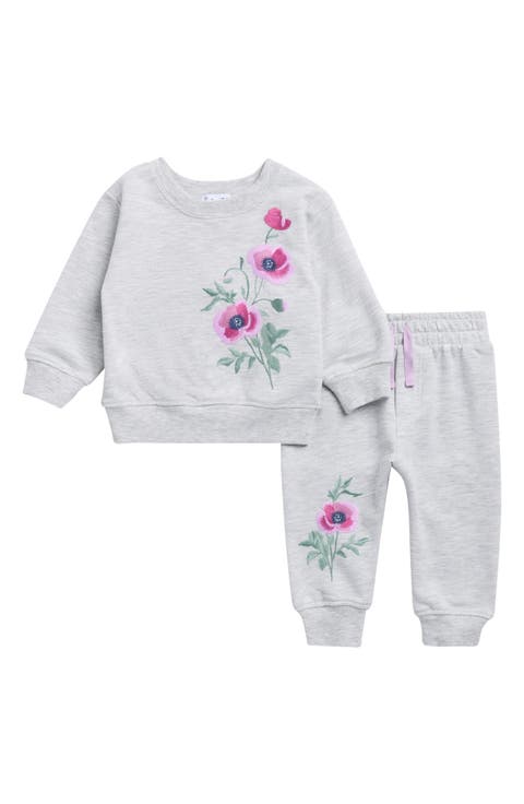 Kids' Sage Flower Sweatshirt & Joggers Set