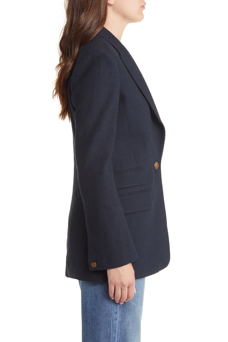 Foster Cotton Blend Blazer, Alternate, color, NAVY