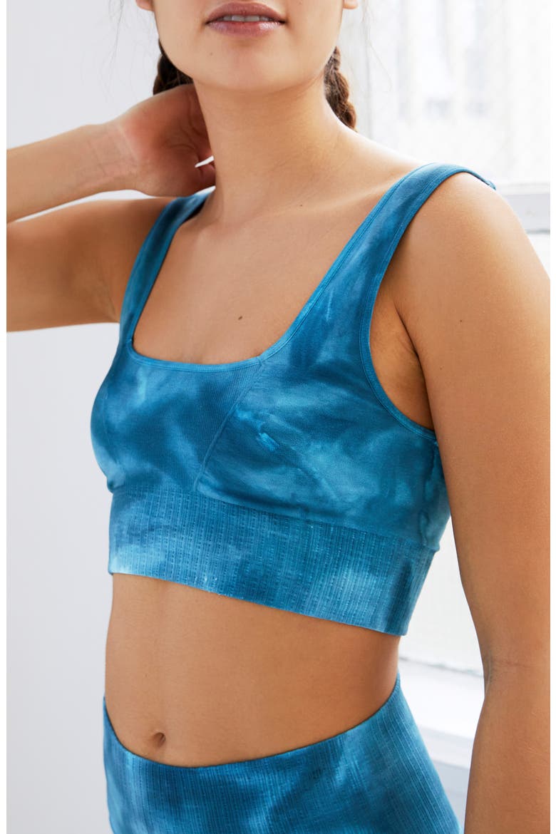 Good Karma Sports Bra, Alternate, color, BLUE PEACOCK