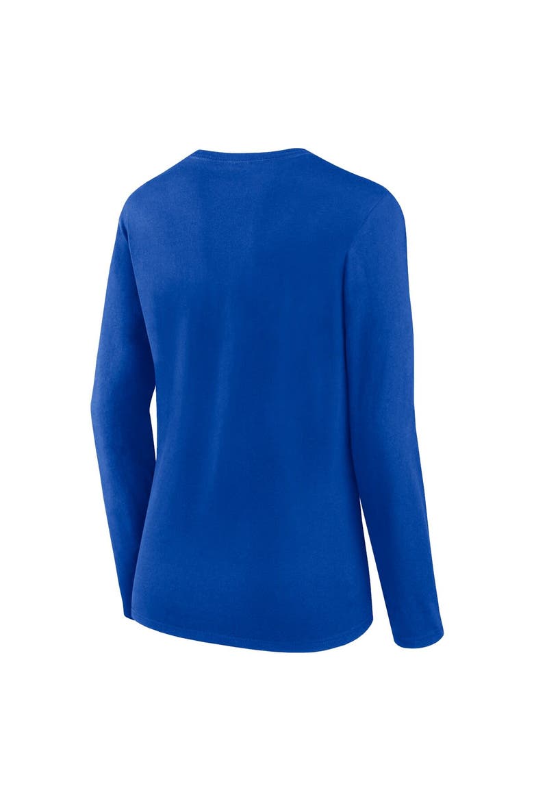 Women's Fanatics Branded Royal Los Angeles Rams Plus Size Foiled Play Long Sleeve T-Shirt, Alternate, color, Royal