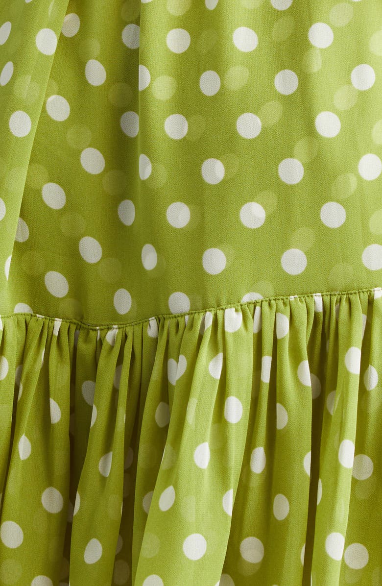 Cinq à Sept Camille Polka Dot Minidress, Alternate, color, Pickle/Ivory