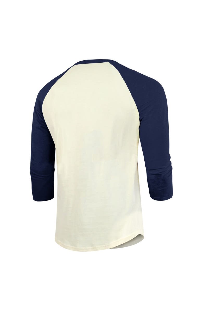 Majestic Threads Men's Majestic Threads Cream/Navy Houston Astros Raglan 3/4-Sleeve T-Shirt, Alternate, color, Cream