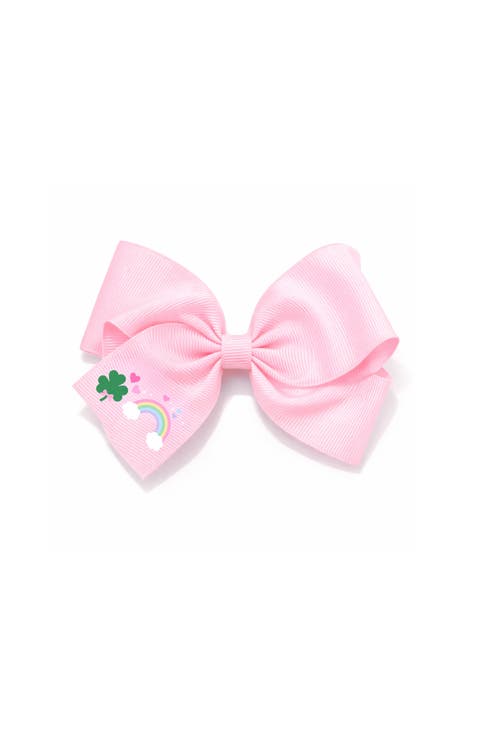Rainbow Shamrock Hair Bow (Toddler, Little Kid, Big Kid)