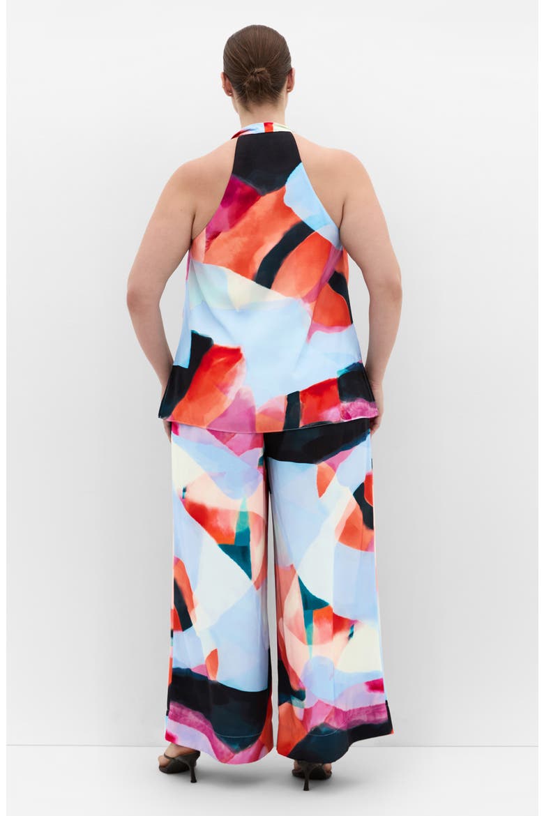 Chloe Abstract Print Cowl Neck Sleeveless Top, Alternate, color, ASPECT