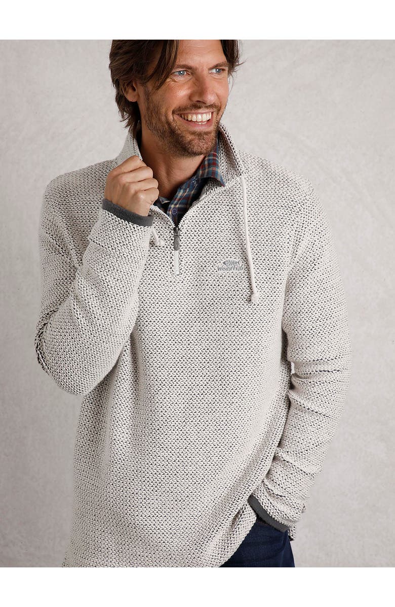 Weird Fish Cruiser 1/4 Zip Macaroni Sweatshirt, Main, color, Ecru