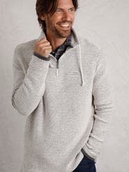 Weird Fish Cruiser 1/4 Zip Macaroni Sweatshirt