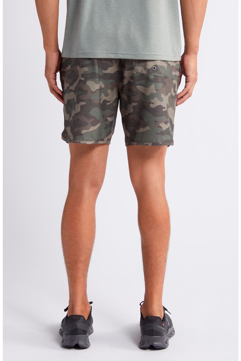 Reverb Water Resistant Hybrid Performance Shorts, Alternate, color, WOODLAND CAMO PRINT