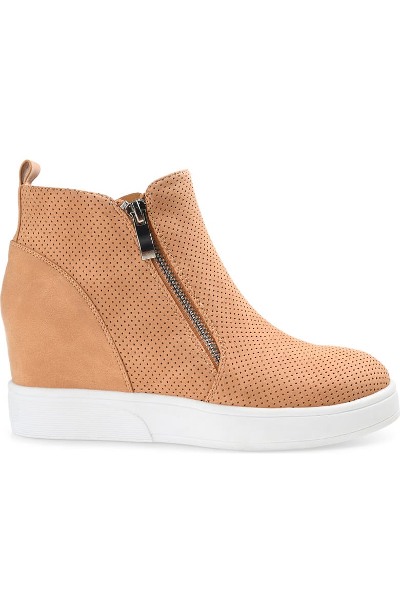 Journee Collection Pennelope Wedge Sneaker - Wide Width, Alternate, color, Tan