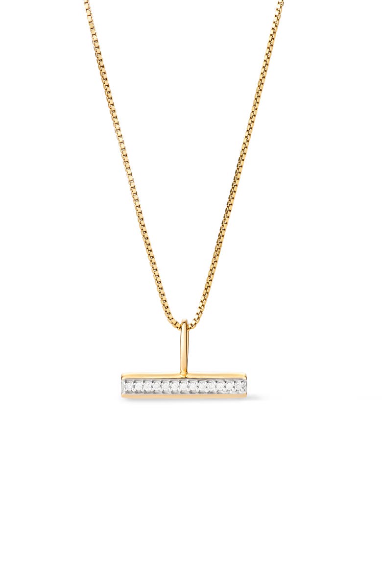 Ana Luisa Solid Yellow Gold - Diamond Toggle Charm Necklace, Main, color, Gold