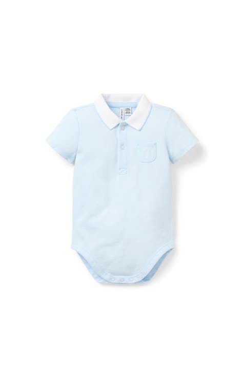 Baby Bunny Pique Polo Bodysuit (Infant)