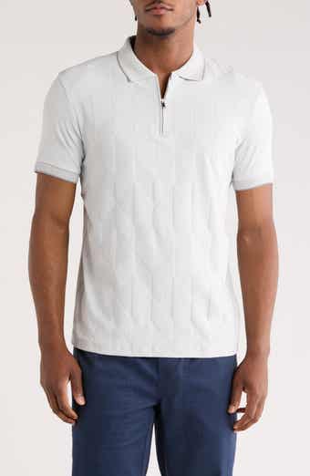 Cactus Man Tipped & Textured Half Zip Polo