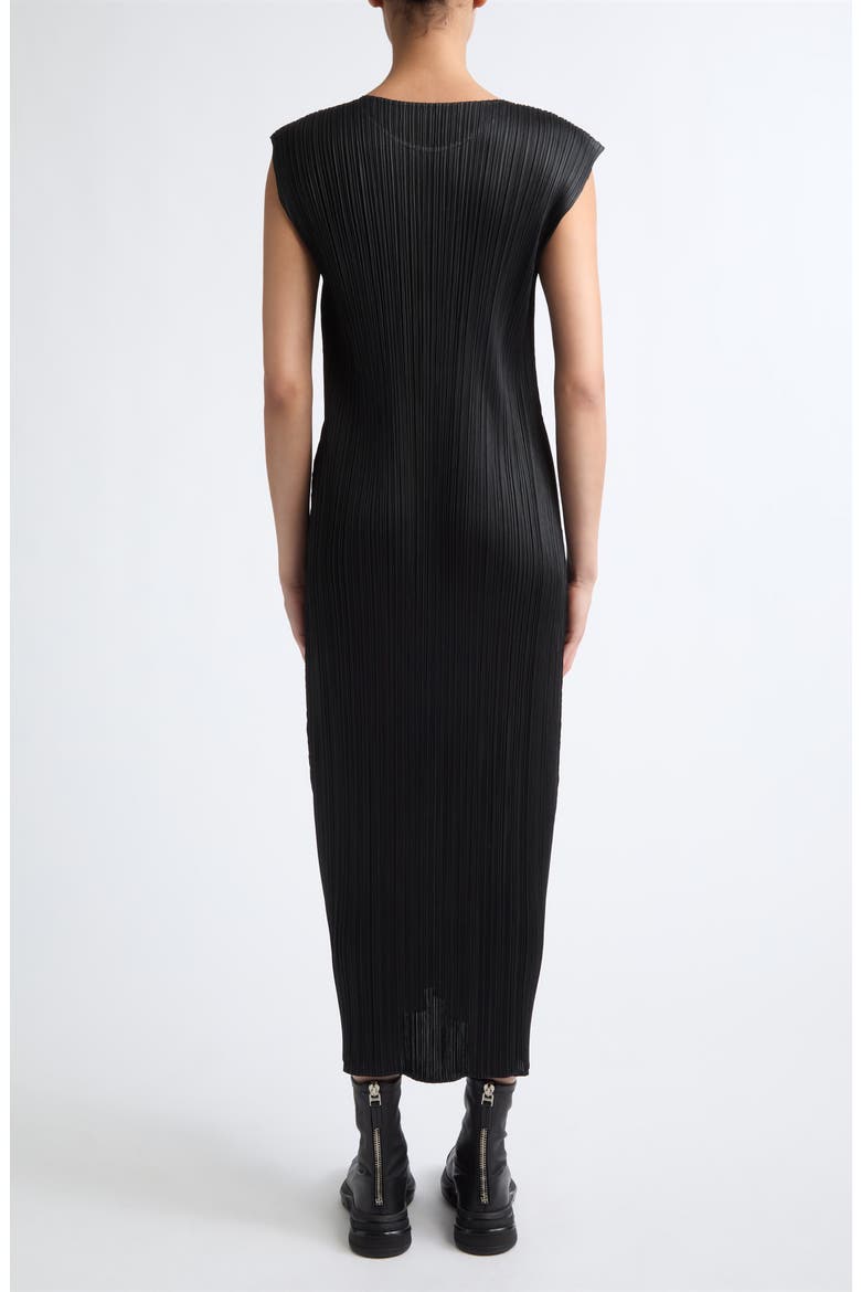 Monthly Colors September Pleated Sleeveless Dress, Alternate, color, BLACK