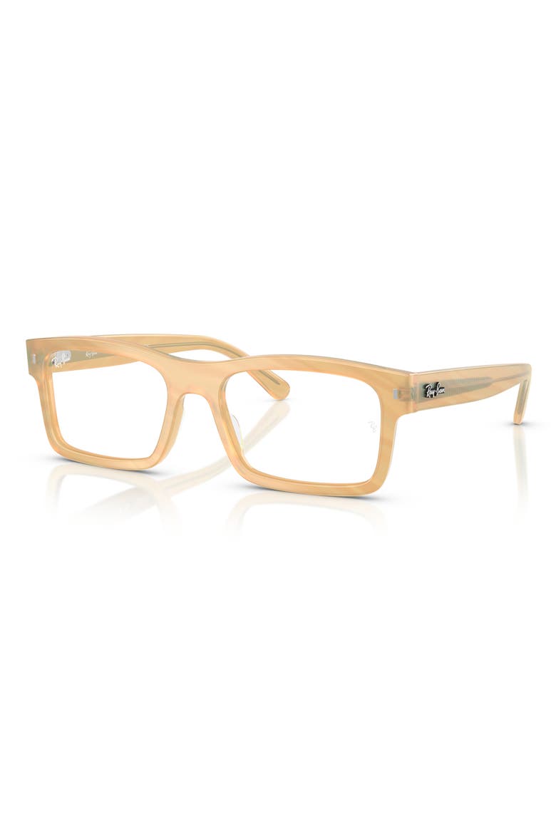 RX5435F 56mm Rectangle Optical Glasses, Alternate, color, BROWN