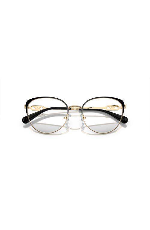 Emporio Armani 51mm Cat Eye Optical Glasses In Brown
