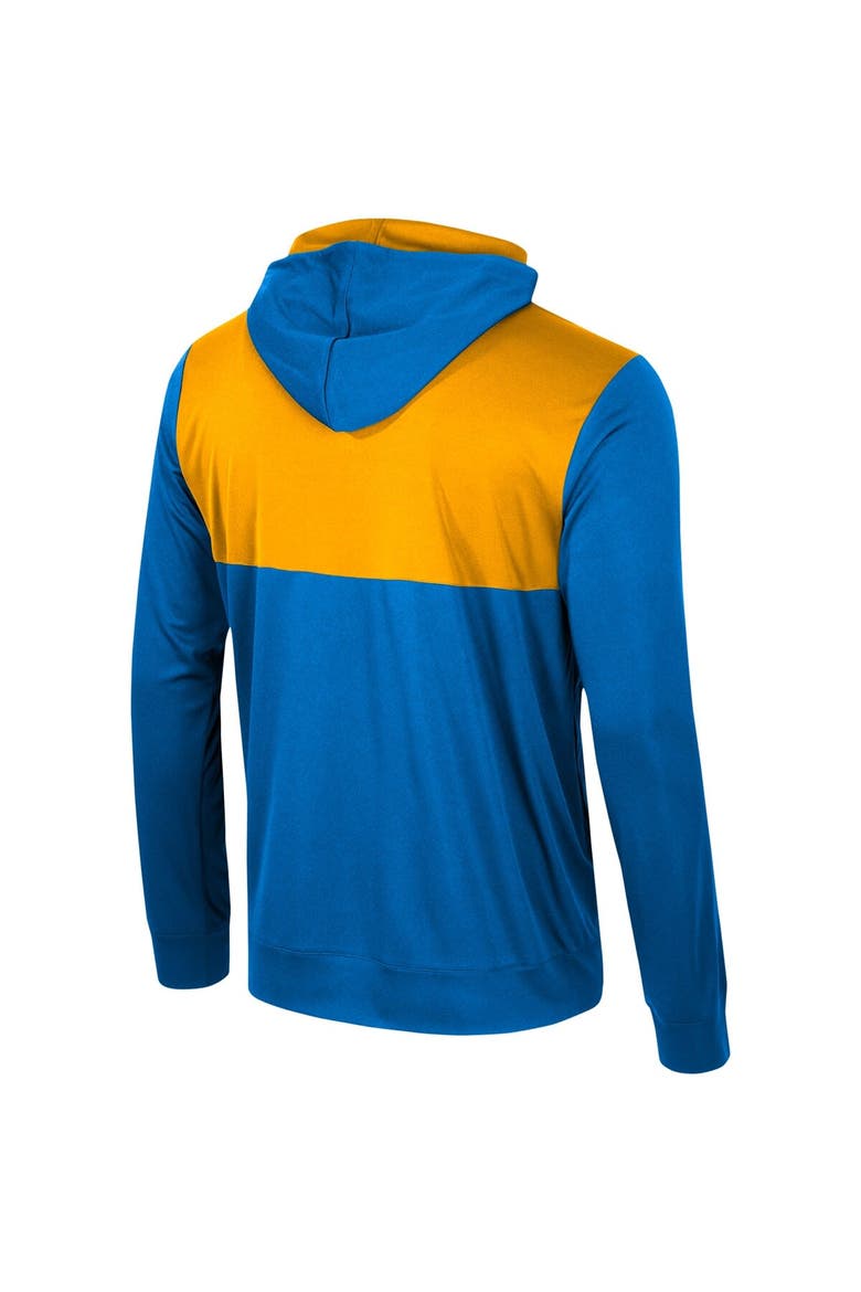 Men's Colosseum Blue UCLA Bruins Warm Up Long Sleeve Hoodie T-Shirt, Alternate, color, Blue