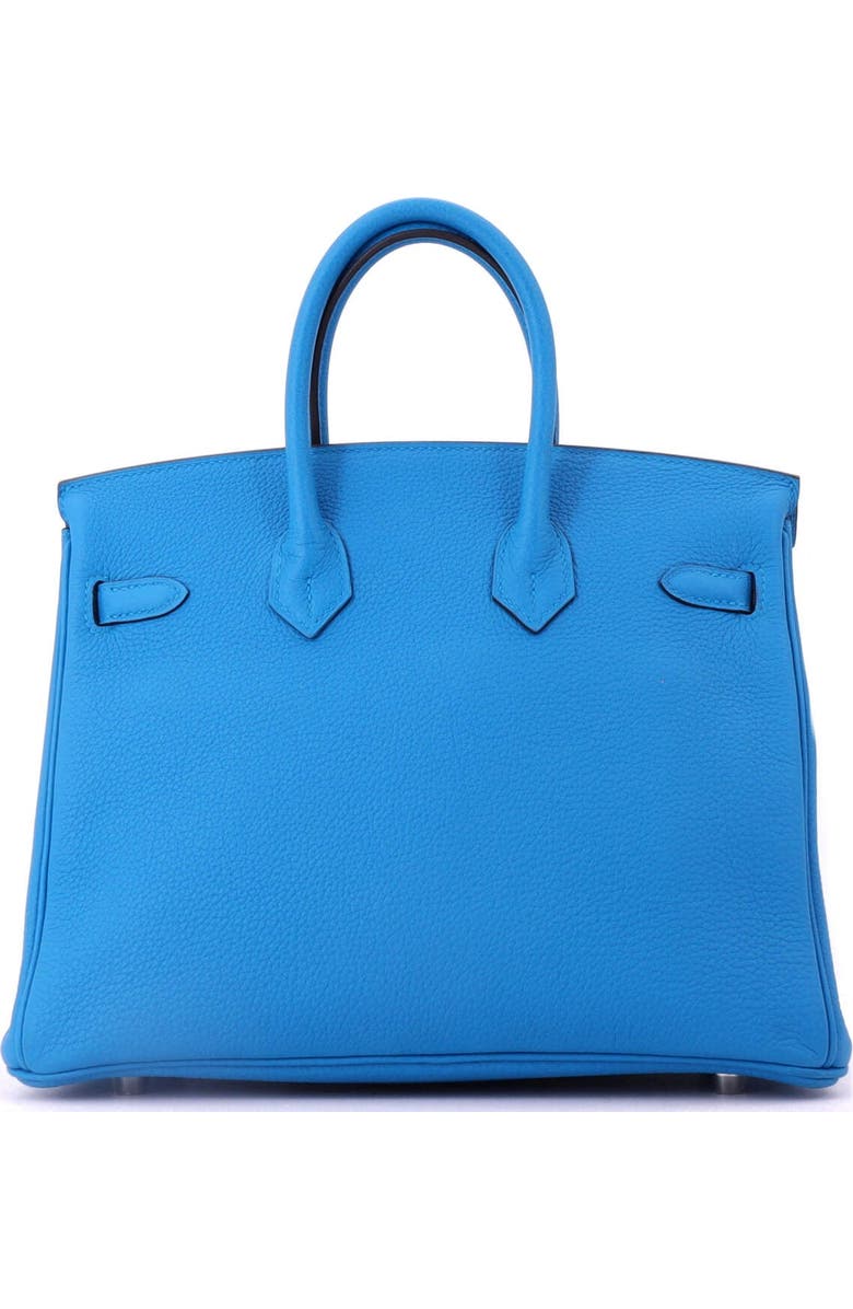 Pre-Owned Hermes Birkin Handbag Blue Togo with Palladium Hardware 25, Alternate, color, Bleu Zanzibar
