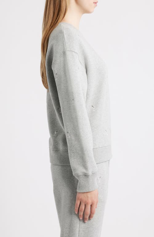 Rails Varsity Cheers Embroidered Cotton Graphic Sweatshirt In Gray