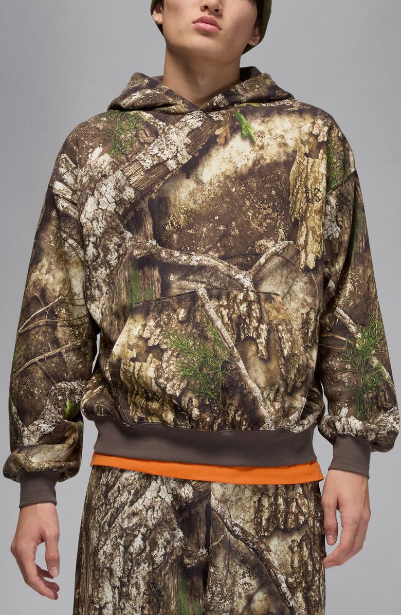 Jordan Brooklyn Fleece Realtree Hoodie, Main, color, Medium Olive/ Sail