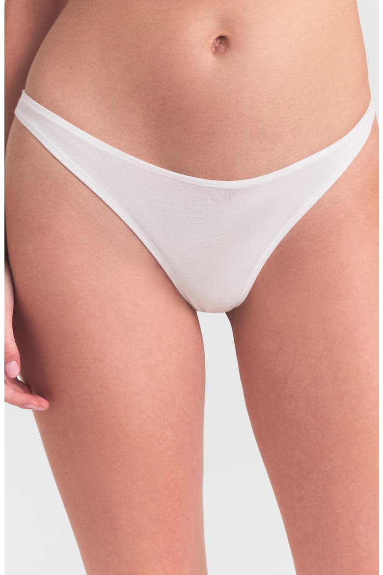 EVERYDAY COTTON THONG, Alternate, color, SNOW