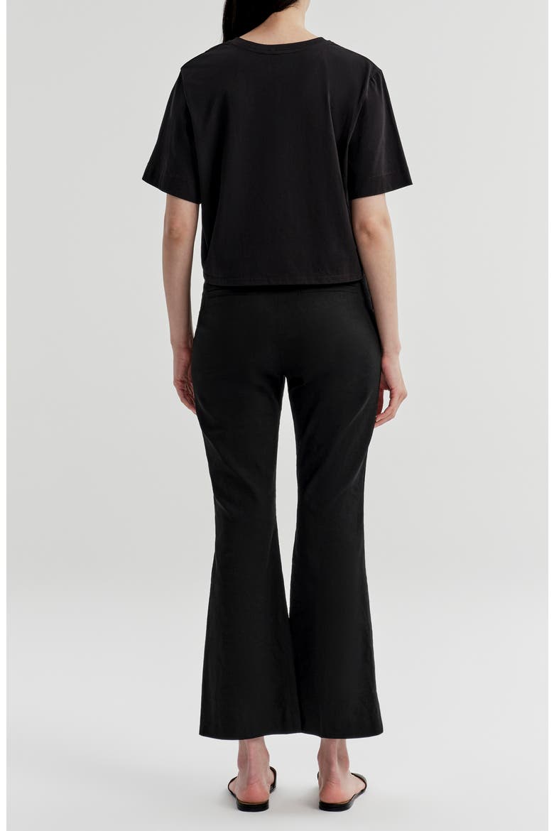 Sophie Cropped Flare Pants, Alternate, color, BLACK