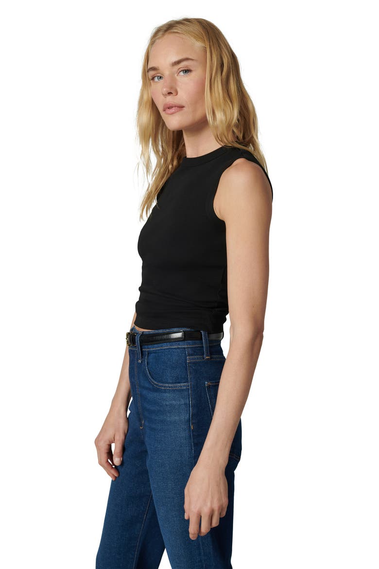 The High Neck Tank Top, Alternate, color, BLACK