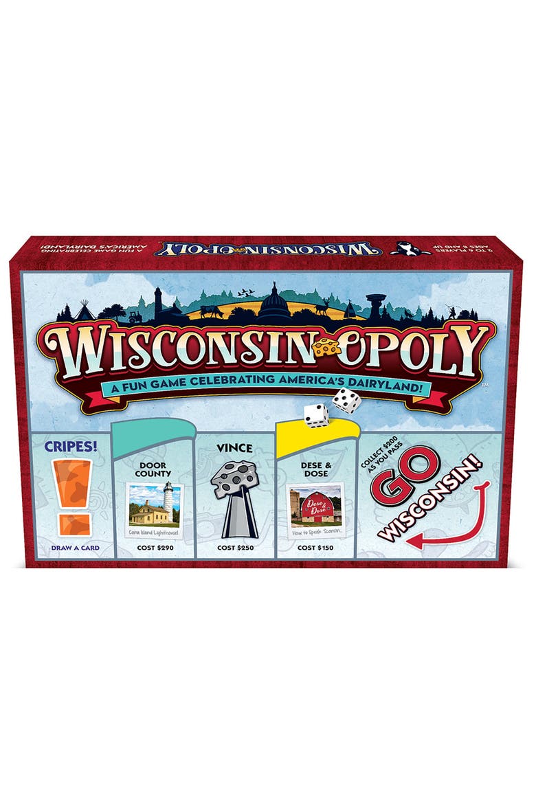 Wisconsinopoly Board Game, Main, color, Multicolored