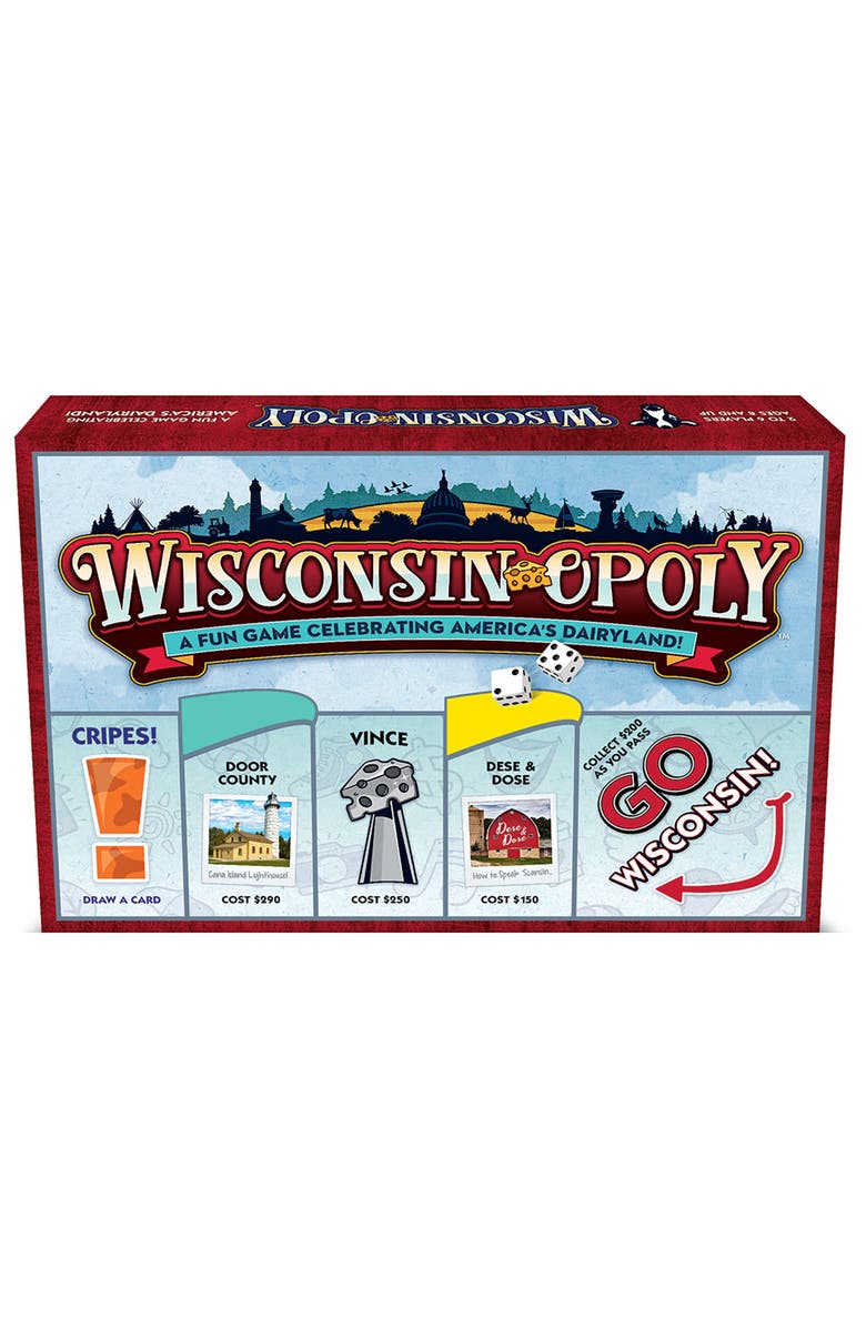 Late for the Sky Wisconsinopoly Board Game, Main, color, Multicolored
