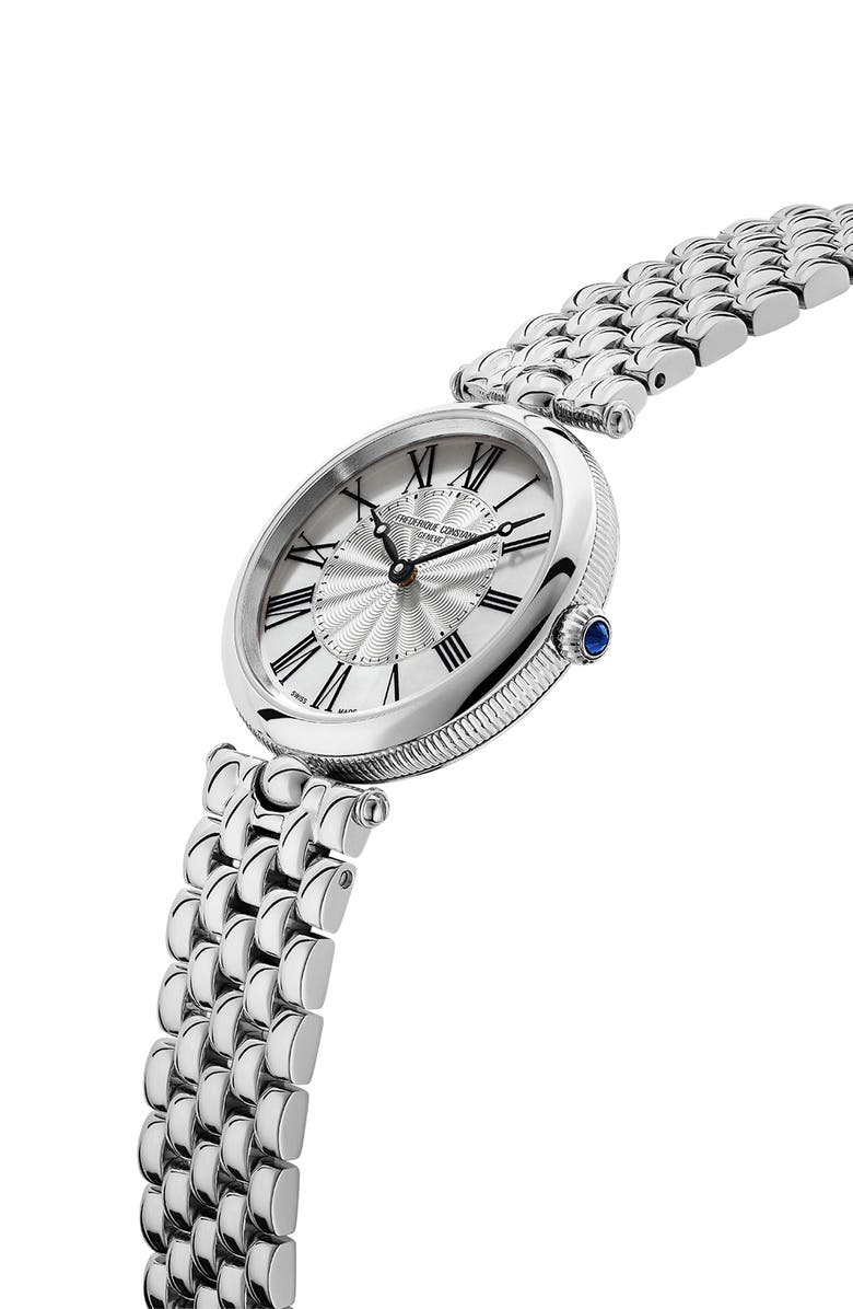 FREDERIQUE CONSTANT Classics Art Deco Round Bracelet Watch, 30mm, Alternate, color, Silver-Tone