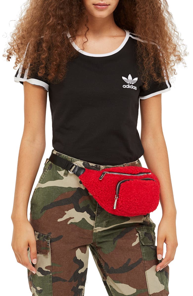 Topshop Baxter Borg Belt Bag, Alternate, color,