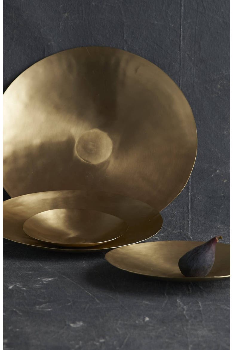 Plates Assorted Set of 4, Main, color, Brass