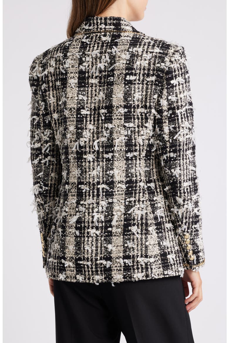 Georgia Tweed Jacket, Alternate, color, BLACK/ IVORY