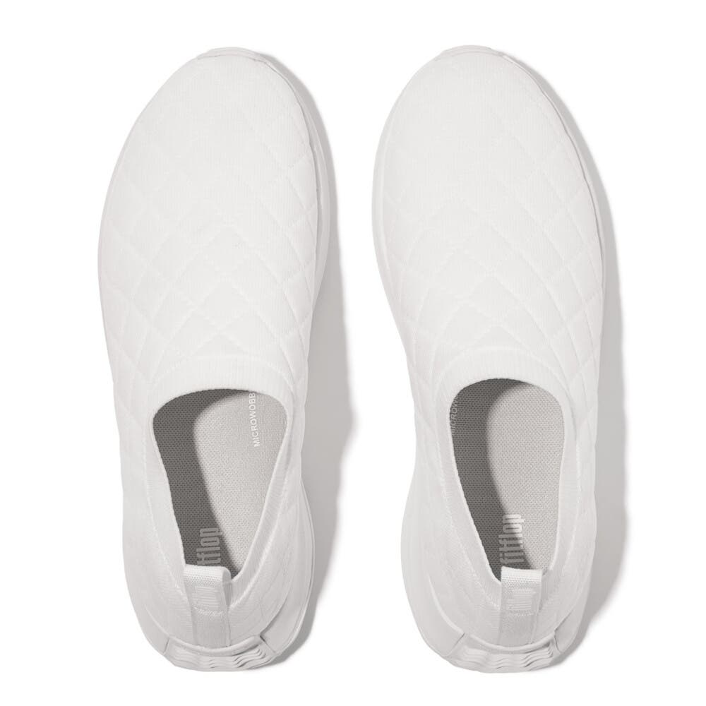 FitFlop F Mode Flow Quilted Knit, Alternate, color, Urban White