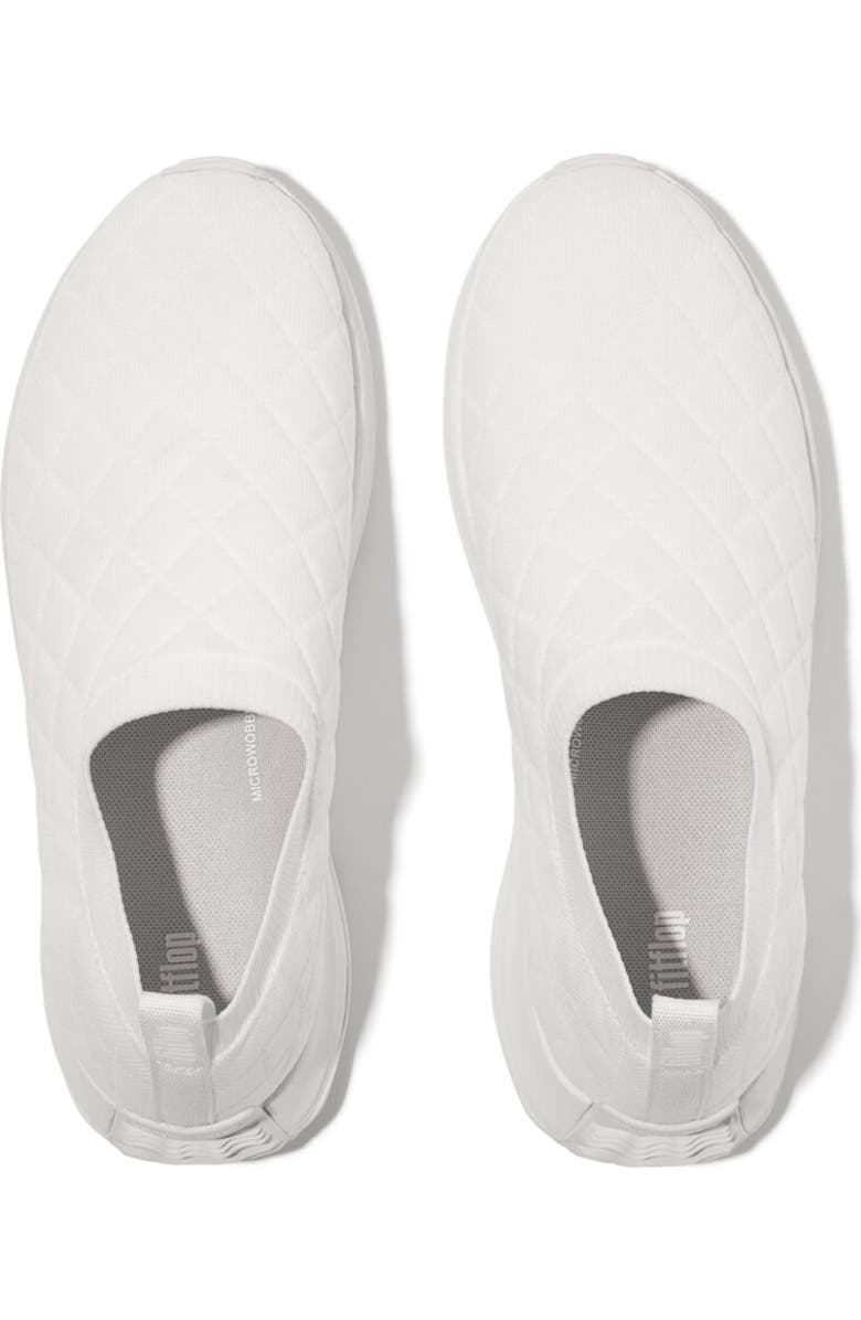 FitFlop F Mode Flow Quilted Knit, Alternate, color, Urban White