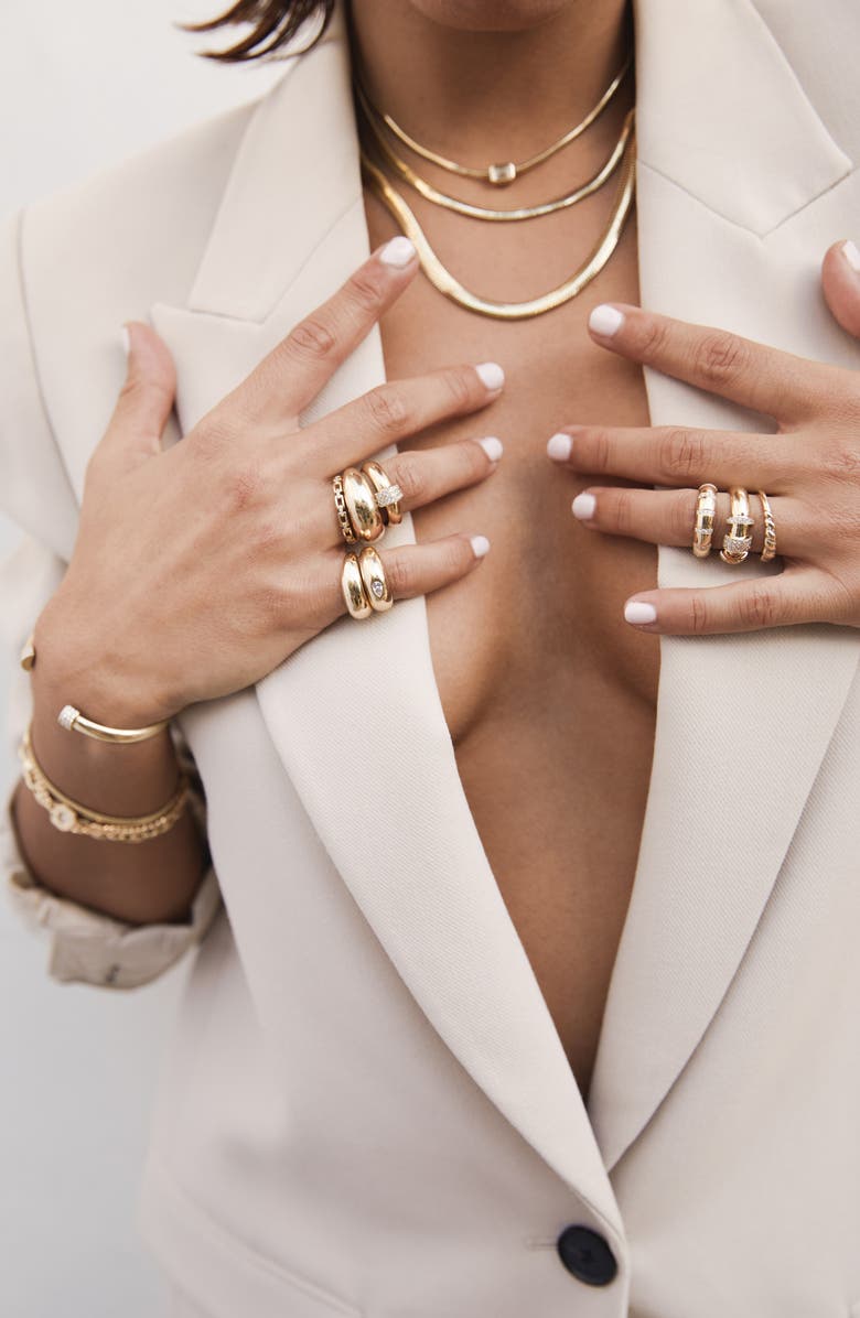 Zoë Chicco Medium Aura Ring, Alternate, color, Yellow Gold