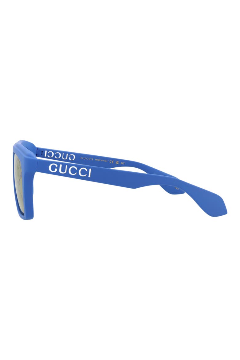 57mm Square Sunglasses, Alternate, color, BLUE BLUE BLUE