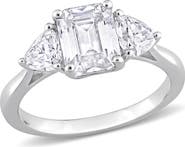 Julianna B. Moissanite Emerald 3-Stone Ring