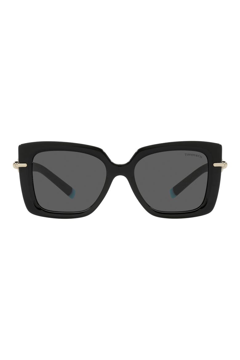 54mm Gradient Cat Eye Sunglasses, Main, color, BLACK